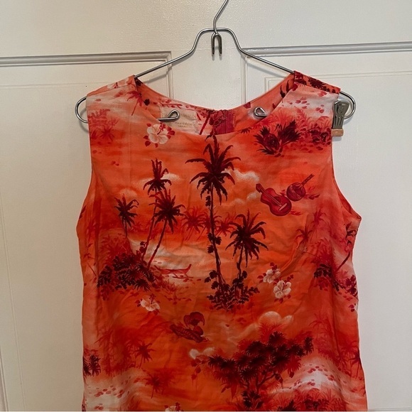 Vintage Royal Hawaiian Made in Hawaii Tropical Sleeveless Shift Mini Dress Luau - Picture 4 of 16